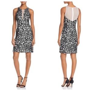 Aidan Mattox Black & White Mini Dress